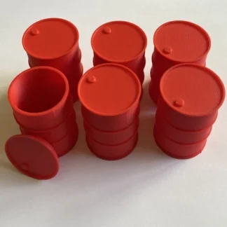 6x DRUM/BARREL Simulation MINI Scale Deco. RC Truck/Military/Diorama/Garage 1:24