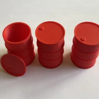 3x DRUM/BARREL Simulation MINI Scale Deco. RC Truck/Military/Diorama/Garage 1:24