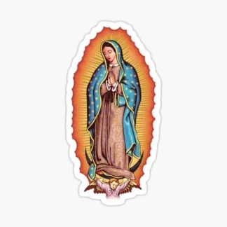 Virgen de Guadalupe Virgin Mary Virgencita Floral Sticker waterproof