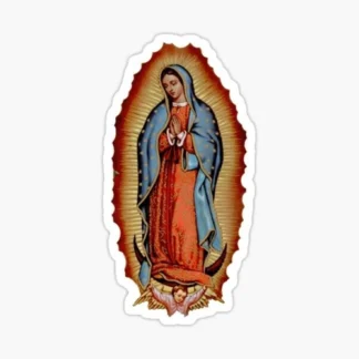Virgen de Guadalupe Virgin Mary Virgencita  Floral Sticker waterproof