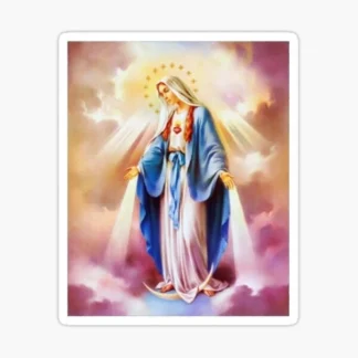 Virgen de Guadalupe Virgin Mary Virgencita  Floral Sticker waterproof