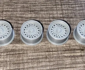 1:24 Scale Set Of BBS Rims For Model Rc/ Hobbyist/ Die Cast Setup/jdm Fast Car