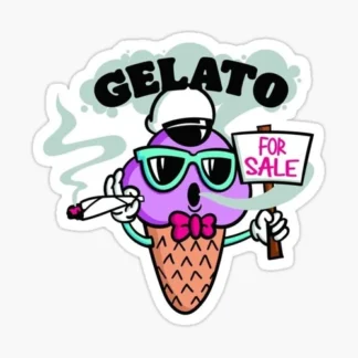 gelato strain Laptop sticker  weed skateboard  bumper car truck 420