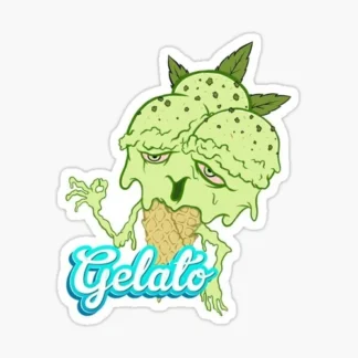 gelato strain Laptop sticker  weed skateboard  bumper car truck 420