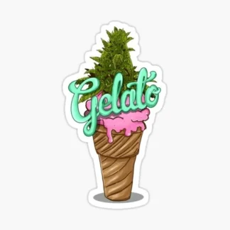 gelato strain Laptop sticker  weed skateboard  bumper car truck 420