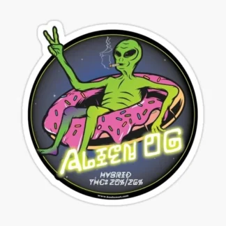 alien og strain Laptop sticker  weed skateboard  bumper car truck 420