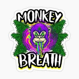 monkey breath strain Laptop sticker  weed skateboard  bumper car truck 420