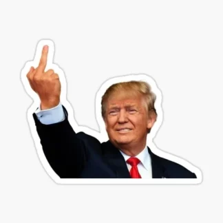 (3) pack- TRUMP middle finger up sticker pack