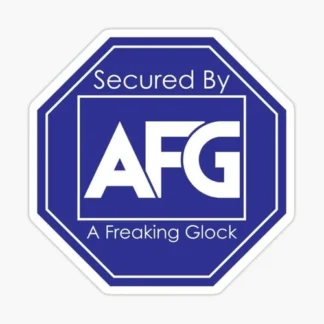 secured by a freaking glock sticker car truck van atv skateboard