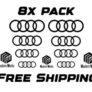 8x pack of AUDI style Brake Caliper Decal FAST Variety of Colors