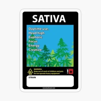 5x pack cannabis sativa label Laptop sticker weed skateboard car truck 420