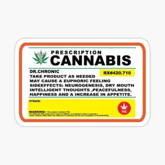 5x pack cannabis label Laptop sticker weed skateboard car truck 420