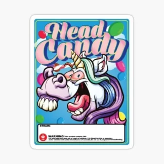 5x pack head candy cannabis label Laptop sticker weed skateboard car truck 420
