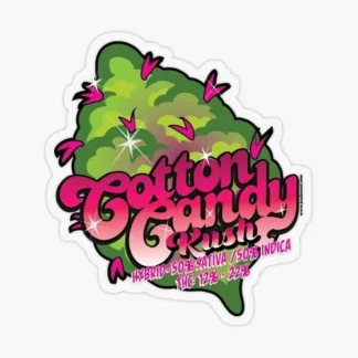 cotton candy strain Laptop sticker  weed skateboard  bumper car truck 420