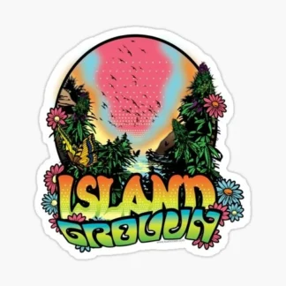 island grown strain Laptop sticker  weed skateboard  bumper car truck 420