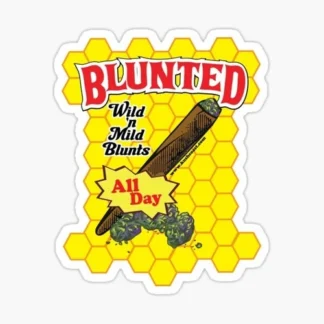 blunted all day 420 stoner Laptop sticker  weed skateboard bumper car truck van
