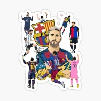 lionel messi soccer Sticker Gloss Laminate l Waterproof  uv resistant
