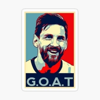 lionel messi  goat soccer Sticker Gloss Laminate l Waterproof  uv resistant
