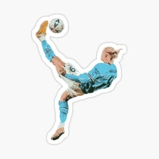 erling haaland soccer manchester city Sticker Gloss l Waterproof  uv resistant