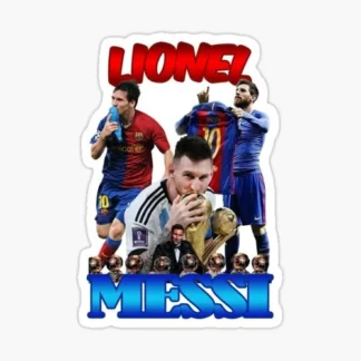 lionel messi soccer Sticker Gloss Laminate l Waterproof  uv resistant