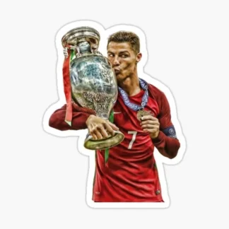 cristiano ronaldo pro soccer Sticker Gloss l Waterproof  uv resistant football