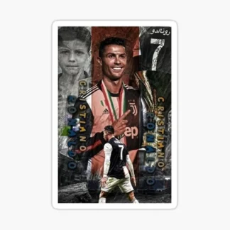 cristiano ronaldo pro soccer Sticker Gloss l Waterproof  uv resistant football