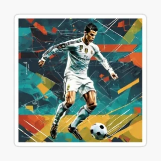 cristiano ronaldo pro soccer Sticker Gloss l Waterproof  uv resistant football
