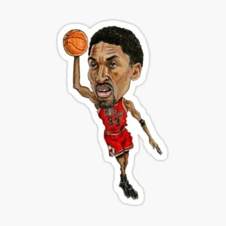 scottie pippen big head Sticker Gloss Laminate l Waterproof  uv resistant