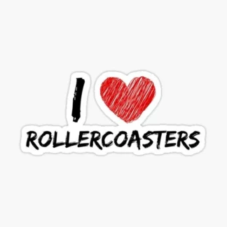 I love roller coasters  sticker skateboard welding bumper car truck van