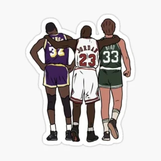 magic jordan bird basketball nba Sticker Gloss  l Waterproof  uv resistant