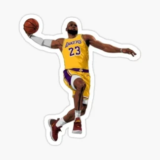 lebron james basketball nba Sticker Gloss Laminate l Waterproof  uv resistant