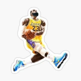 lebron james basketball nba Sticker Gloss Laminate l Waterproof  uv resistant