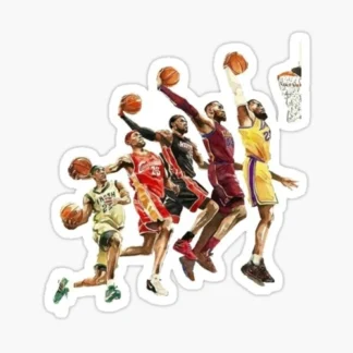 lebron james basketball nba Sticker Gloss Laminate l Waterproof  uv resistant