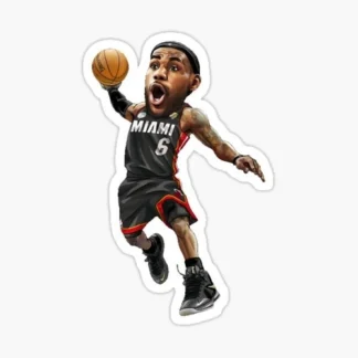 lebron james basketball nba Sticker Gloss Laminate l Waterproof  uv resistant