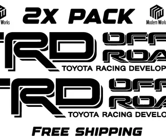 2x TRD Off Road Decals for Toyota Tacoma Tundra Bedside Vinyl Decal CUSTOM COLOR