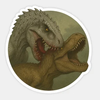 Jurassic Park indominous rex t rex rebirth decal waterproof uv resistant