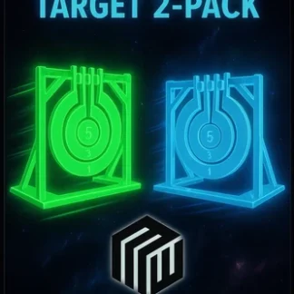 2x NEON GLOW Airsoft/ Nerf Spin-around Target Indoor airsoft practice Mountable