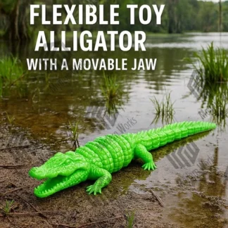 14.5" XL Crocodile/Alligator animal reptile Articulated fidget Toy Kids Deco