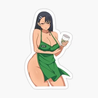 Sexy Anime Stickers cafe maid Women Explicit Beautiful Gorgeous