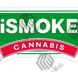 ismoke cannabis Laptop sticker weed skateboard car truck 420