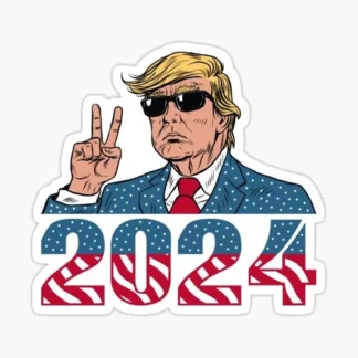 cool shades TRUMP 2024 president Sticker laptop/ tumbler / wall sticker
