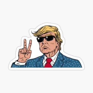 cool shades TRUMP president Sticker laptop/ tumbler / wall sticker