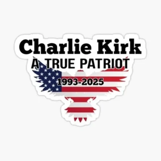 true patriot  RIP Charlie Kirk sticker Trump MAGA USA biden