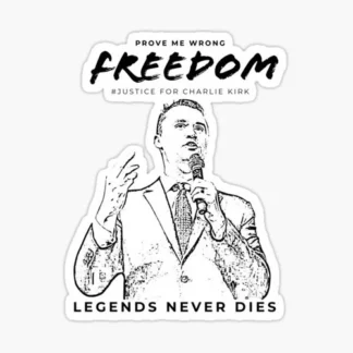 freedom Charlie Kirk sticker united states of America  Trump MAGA USA biden