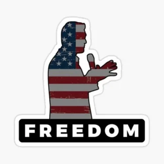 freedom Charlie Kirk sticker united states of America  Trump MAGA USA biden