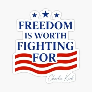freedom Charlie Kirk sticker united states of America  Trump MAGA USA biden