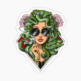 medusa stoner sticker Laptop/cup/hardhat/ sticker  weed skateboard welding