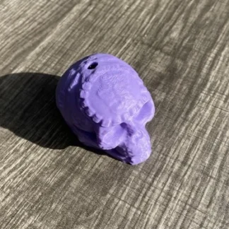 LOUD Aztec Mayan Death Whistle Skull With Lanyard Loop Made In USA Florescent