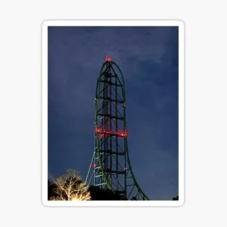 kinda ka night lights roller coaster enthusiast sticker