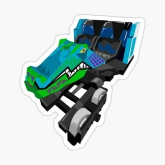 iron gwazi train roller coaster enthusiast sticker